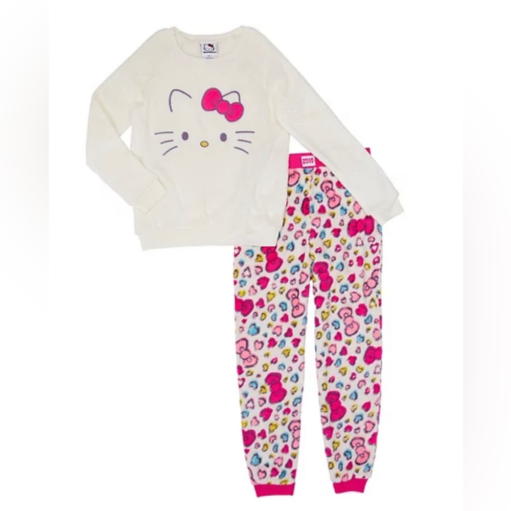 Hello Kitty komar girls 2 piece pajamas size XS 4/5